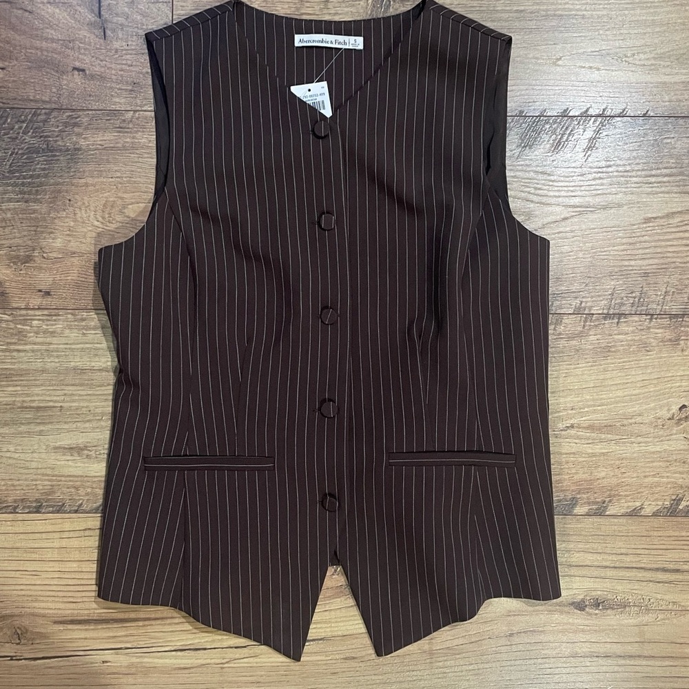 A&F High Neck Tailored Vest Size Small
